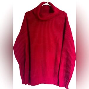 Cotton Candy LA ribbed knitted long sleeve turtleneck sweater. Women’s size M/L